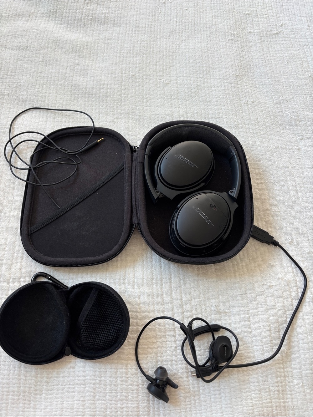 Bose Black Over-Ear Headphones and Earbuds